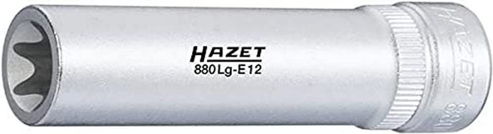 HAZET 880LG-E14 65 mm E 14 Torx Profile Socket - Chrome-Plated/Polished
