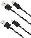 [2-Pack 3ft] ASJXH USB Type C Cable, Fast Charging Cord Compatible with iPad Pro 2018, Samsung Galaxy S9 S9+ S8 S8+ Note 8, Sony XZ, LG V20 G6 G5, HTC 10, Xiaomi 5 - Black