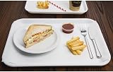 Olympia Kristallon Fast Food Tray Medium 415x305 mm White Polypropylene view 2