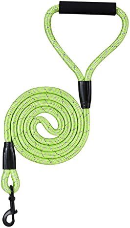 Reflective Mountain Climbing Rope Dog Leash Green 4 Foot Long