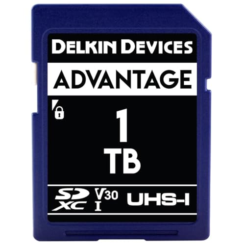 Delkin Devices 1TB Advantage SDXC Memory Card UHS-I (U3/V30) - High Speed SD Ca…
