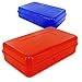 Emraw Multipurpose Utility Box Large Assorted Colors Durable Plastic Polypropylene Pencil Box with Lid Snap Closure Translucent View Storage Box for Pencils and Pens Pack of 2