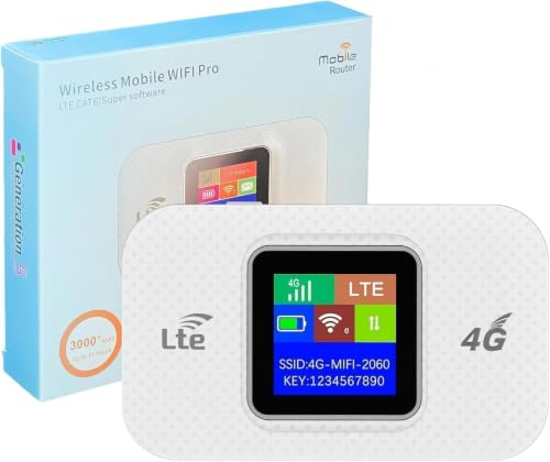 Portable WiFi 6 Unlocked 4G Router with SIM Slot, 5G/4G+ High Speed Mobile Internet Modem, Connect Up to 25 Devices, Ideal for Travel and Home Work