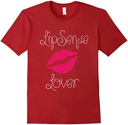 Mens LipSense Lover Lipstick Lips T-shirt Small Cranberry
