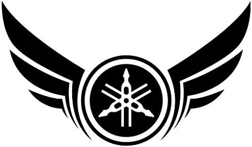 Amazon Com Fdc Yamaha Bike Helmet Wings Vinyl White Sticker 12 Width By 7 5 Height Home Kitchen