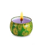 AMASKY Scented Candles for Stress Relief and Aromatherapy,Weddings,Travel Tin, Made of Natural Soy Wax,4 Fragrances-Lavender,Rose,Lilac,Jasmine (4 Packs) (1 Pack)