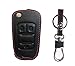 KAWIHEN Leather Key Fob Case Cover Compatible with 2010 2011 2012 2013 2014 2015 2016 2017 Chevrolet Equinox Sonic GMC Terrain OHT01060512 AVL-B01T1AC 20835402（black）