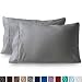 Bare Home Premium 1800 Ultra-Soft Microfiber Pillowcase Set - Double Brushed - Hypoallergenic - Wrinkle Resistant (Standard Pillowcase Set of 2, Light Grey)