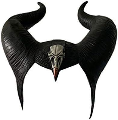 Nexthops Nexthops Maleficent 2 Headpiece Black in Latex Horns Evil Witch Headwear Black Accessory Halloween Carnival for Adults Women