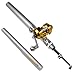 Digi-Flex DIGIFLEX Silver Mini Pocket Fishing Rod Pole & Golden Reel Pen