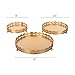Sophia Metal 3 Piece Serving Tray Set Color: Gold