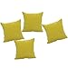 Deconovo Gold Yellow Soft Corduroy Hand Made Pillow Case Cushion Cover With Invisible Zipper, 18x18-inch, Set Of 4