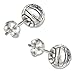 Sterling Silver Mini Volleyball Earrings on Posts