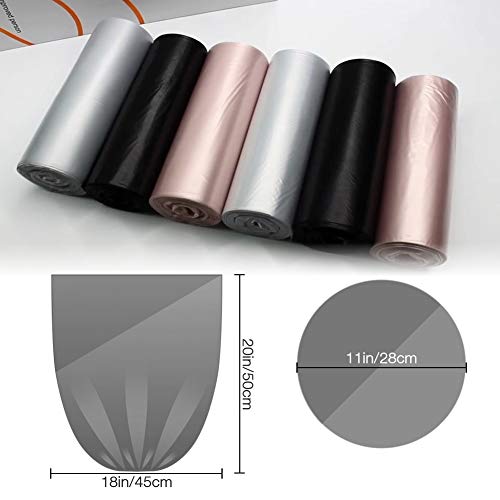 Alimu Small Trash Bags, 5 Gallon Small Garbage Bags Thicken Material Wastebasket Liners Bags Small Size 20-Liters for Office, Home, Bathroom, Kitchen, 120 Counts - Thumbnail 3