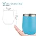 Polarduck Wine Tumbler Cup Coffee Mug: 12oz Travel Insulated Tumbler with Lid & Straw, Stainless Steel Vacuum Double Wall-Gift for Women, Men, Mom, Dad, Friend (Blue)