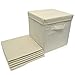 Sorbus Foldable Storage Cube Basket Bin Covers (6 Pack) (Beige)