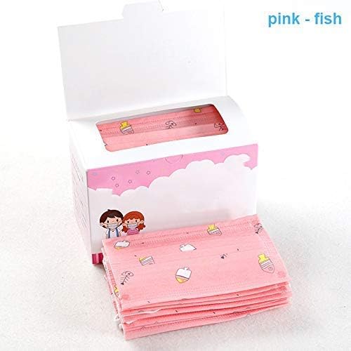 Huaheng 50 Pcs Childern Kids Disposable Mouth Face Mask Cartoon Dustproof Non-Woven Fabric New
