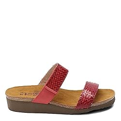 NAOT Footwear Women's Blake Wedge Sandal Red