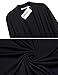 Meaneor Women's Casual Long Sleeve Waterfall Draped Open Front Knit Cardigan Sweater Black XXL