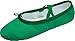 L-RUN Girls Ballet Shoes Canvas Balletrina Slipper Dance Shoes Green 2 Little Kid