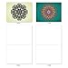 The Best Card Company - 10 Blank Note Cards Assortment (4 x 5.12 Inch) - Zen Patterns and Symbols, Bulk Boxed Set - Mandala Mania M3964