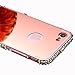 iPhone 7 Plus Cases, AMASELL[1-Pack][2-IN-1]Luxury Bling 3D Diamond Metal Frame Bumper + Ultra Slim PC Hard Mirror Back Cover for iPhone 2016 5.5 Plus inches (Rose Gold with bling)