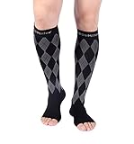 Doc Miller Premium Compression Socks 1 Pair 20-30mmHg Support Argyle Colors Graduated Pressure Recovery Circulation Varicose Spider Veins Airplane Maternity Stockings Opaque (in M L XL)