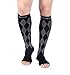 Doc Miller Premium Open Toe Compression Socks 20-30 mmHg - 1 Pair, Argyle, Knee High, Toeless Compression Stockings Women & Men Ted Hose for Air Travel, Nurses, Running, Maternity Pregnancy Leggings