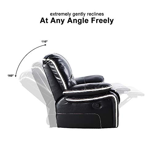 LCH Single Recliner Sofa Chair – Support Back and Waist Design of Reclining Couch Seat Body Relaxing - Thumbnail 6