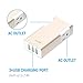 MAKETECH Compact Aluminum 2-Outlet Travel Power Strip with 3 USB Charging Ports (Gold)