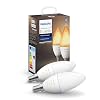 Philips Hue White Ambiance Smart-Lampen, E14, met Bluetooth, Koud tot Warm Wit, 5,2 W, 2 Stuks
