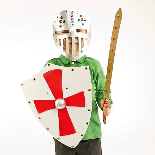 Baker Ross EV281 Make Your Own Shield Card Blanks — Ideal for Kids to Decorate, Arts and Crafts, Gifts, Keepsakes and More (Pack of 4), White, Assorted - Image 4