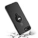 iPhone 8 Plus Case, iPhone 7 Plus Semi-Transparent Case with Ring Holder Kickstand Built-in Metal Sheet Work with Magnetic Car Mount Ultra-Slim Cover Case for iPhone 8 Plus 5.5 inch - Clear Black