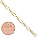 3mm 24K Yellow Gold Plated Figaro Bracelet, 7