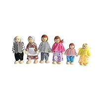 Kunhe Dollhouse Dolls Set with 6 Happy Family Dolls for Dollhouse