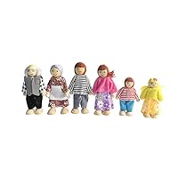 Kunhe Dollhouse Dolls Set with 6 Happy Family Dolls for Dollhouse