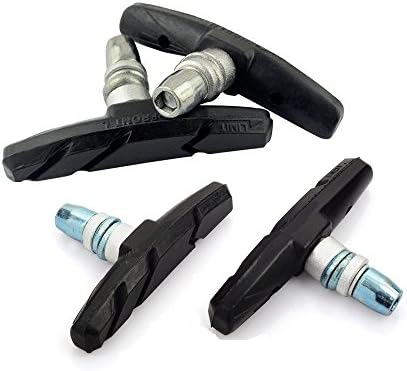 BlueSunshine 2 Pairs (4 Pieces) MTB Bike Cycle Bicycle Rubber V-Brake Pads No-Noise No-Skid, 70mm