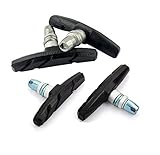 BlueSunshine 2 Pairs (4 Pieces) MTB Bike Cycle Bicycle Rubber V-Brake Pads No-Noise No-Skid, 70mm