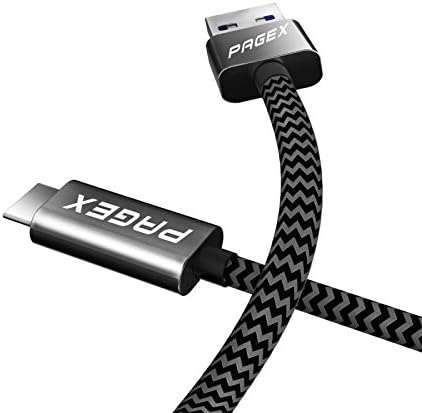PAGEX Micro USB To USB Nylon Braided Sync and Fast Charging Cable (2 Meter,6.6Ft) (Grey)