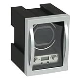 Wolf Designs Module 4.1 Single Watch Winder with Cover, Black