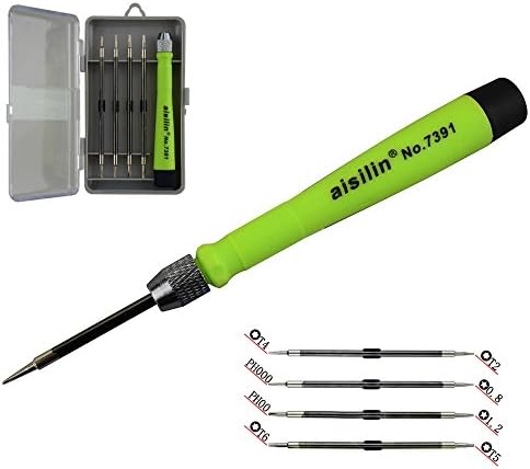 5 In 1 Disassembly Precision Screwdriver Set Pocket Repair Tools with 5 Point Pentalobe 0.8 1.2 Phillips PH00 PH000 Torx T2 T4 T5 T6 for Mobile Phone iPhone Tablet Laptop