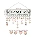 ElekFX for Mom Larger Wooden Family Birthday Reminder Calendar Board Birthday/Important Dates Tracker Home Decorative Plaque Wall Hanging(Together L)