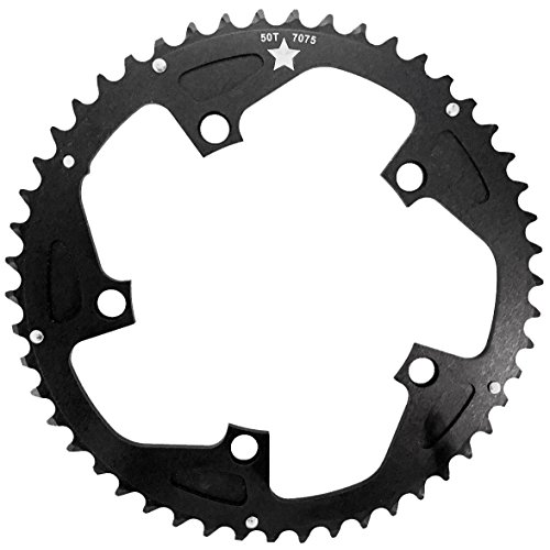 USAMade 130mm BCD 5-Bolt SharkTooth Pro CXR Road/Cross Chainring Made in USA