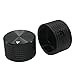 Taiss/ 2pcs Black Aluminum Rotary Electronic Control Potentiometer Knob For 6 mm Diameter Shaft, Volume Control Knob, Audio knob, Guitar Knob，Electric Guitar Knobs, 25mm dia. x 15mm height