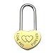 Heart-Shaped Locks Lovers Wishing Love You Forever Lock Marriage Wedding Padlock Travel Supplies Tokens of Love (Small)