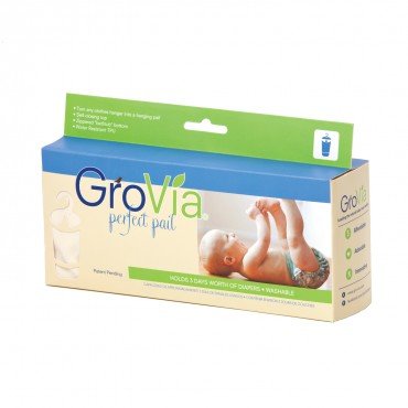 GroVia Perfect Diaper Pail for Holding Dirty Reusable Baby Cloth Diapers (Vanilla, One Size)