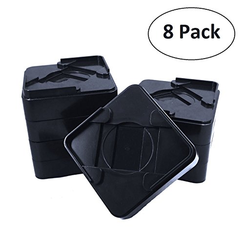 Adjustable Bed Risers Table Risers Furniture Risers Under Bed Storage Heavy Duty Set of 8 Pieces,Black Adjustable Bed Risers Table Risers Furniture Risers Under Bed Storage Heavy Duty Set of 8 Pieces,Black