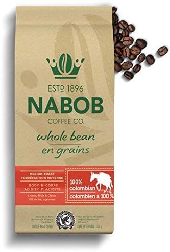 NABOBWhole Bean 100% Colombian - 350g {Imported from Canada}