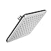 AKDY Top Mount and Wall Mount Ultra Thin Shower Head (7.9 INCH- Chrome Black)