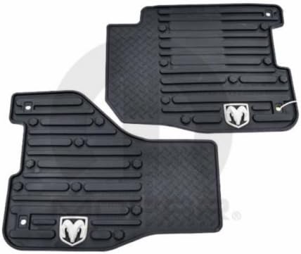 Dodge Ram Dark Slate Rams Head Logo Front Slush Mats Built After 4/20/2012